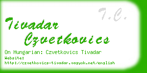 tivadar czvetkovics business card